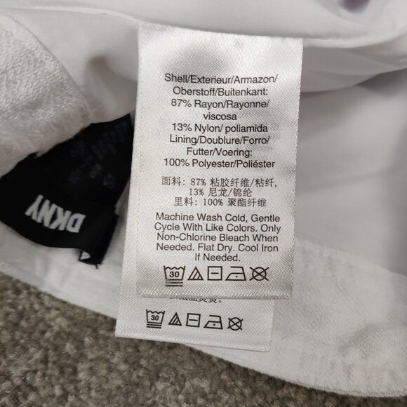 DKNY Women's Shorts NEW Size 14 White Rayon Casual Summer Lightweight Elegant - Picture 4 of 9